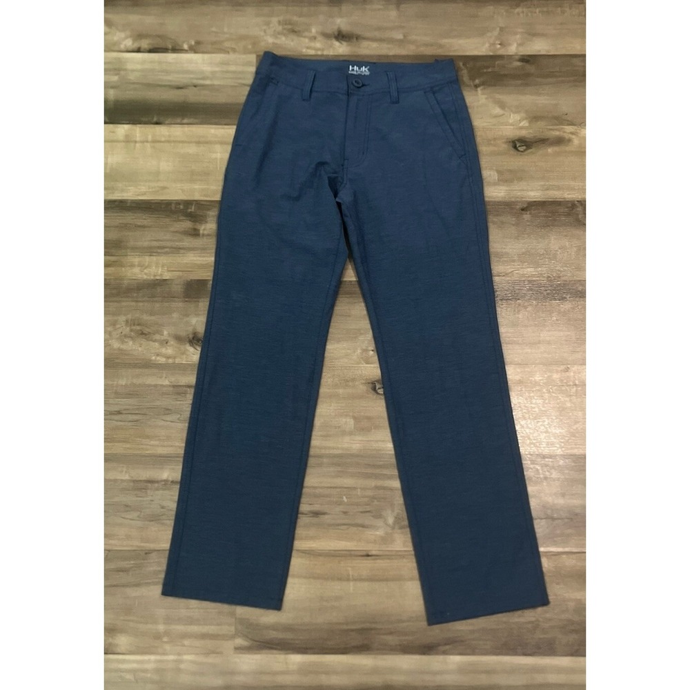 HUK Pants Mens Sz 28x29 Blue Performance Stretch Chino Fishing Outdoors